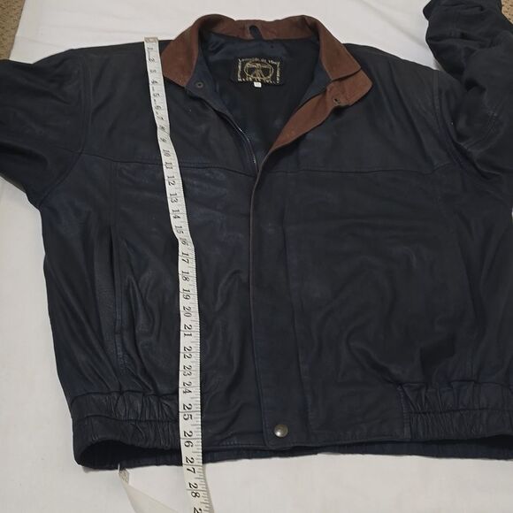 LEONARDO DA VINCE AVIATOR BOMBER JACKET SIZE LEATHER JACKET SIZE 46 - Picture 8 of 11